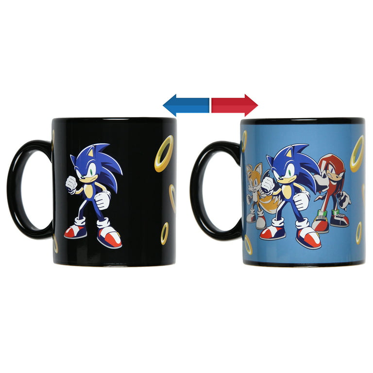 Just Funky Sonic The Hedgehog Design Heat Changing 16 oz Tea Coffee Beverage Mug Cup