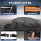 thumbnail image 5 of Funda de coche única Bargains, película de aluminio, funda para coche completa, protección impermeable para todo clima con cremallera en la puerta del conductor, negra para Toyota Corolla, 5 of 6
