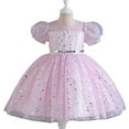 thumbnail image 3 of Xijirk Girls Dresses,Dress for Girls Tutu Gown With Sleeves for Birthday Party Pageant Performance And,Dresses for Girls,Light Pink,11-12 Years, 3 of 7