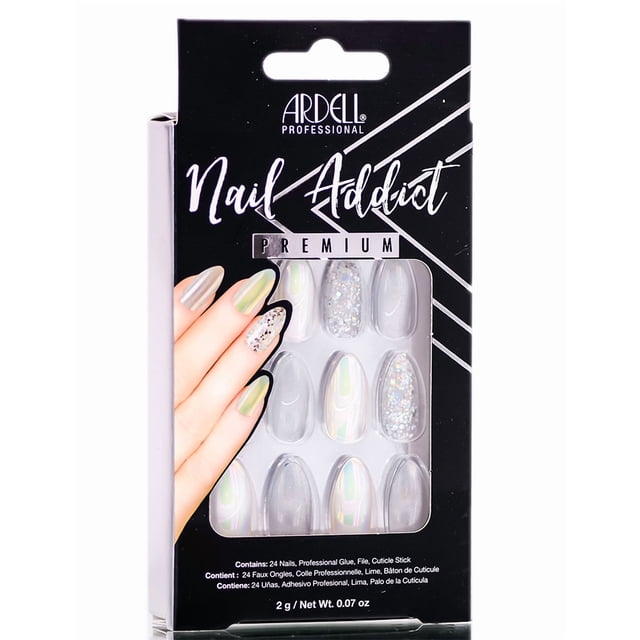 Juego de uñas artificiales premium Ardell Nail Addict holográficas
