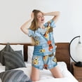 thumbnail image 5 of Honeii Giraffe Come Out From Zipper for Women's Summer Pajama Set featuring Soft Short Sleeve Shirt & Matching Bottoms with Convenient Pockets for Relaxed Home Wear-3X-Large, 5 of 6
