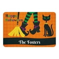thumbnail image 2 of Halloween Doormat Non-Slip Rubber Doormat with Pumpkin, Witches, Cat, Spooky and Haunted House. Door Mat Outdoor and Indoor Use,15.7x23.6 in Rug with Rubber Backing (Orange 1), 2 of 7