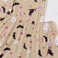 thumbnail image 4 of Elegyee Girls 2 Piece Halloween Pajama Sets Button Down Shirt Shorts, Khaki, Size 11-12, 4 of 8