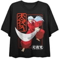 thumbnail image 4 of Inuyasha Wielding Sword Women's Black Crop-S, 4 of 5