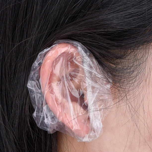 100 piezas de protectores auditivos desechables impermeables para manchas capilares, ducha, natación