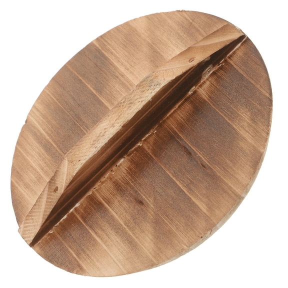 Homoyoyo Miniature Pot Lid Wooden Dollhouse Accessory Set Small Scale Decoration for Dollhouse Furniture