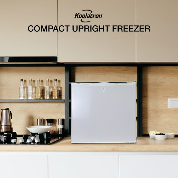 Koolatron Upright Freezer 1.2 cu ft, Compact Freezer 34 Litre, White