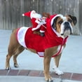 thumbnail image 1 of LSLJS Dog Christmas Clothes Decoration Riding Outfit Santa Claus Figurines, Pet Costume, 1 of 9
