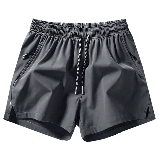 pstuiky Pantalones cortos deportivos para hombre, Pantalones cortos casuales cómodos de moda para hombre, de color liso, con cintura elástica regular, para playa