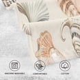 thumbnail image 5 of Yayeee 100% Cotton Hand Towels for Bathroom 16" x 28" Soft Absorbent Kitchen Towel, Green Watercolor Seashells, 5 of 7