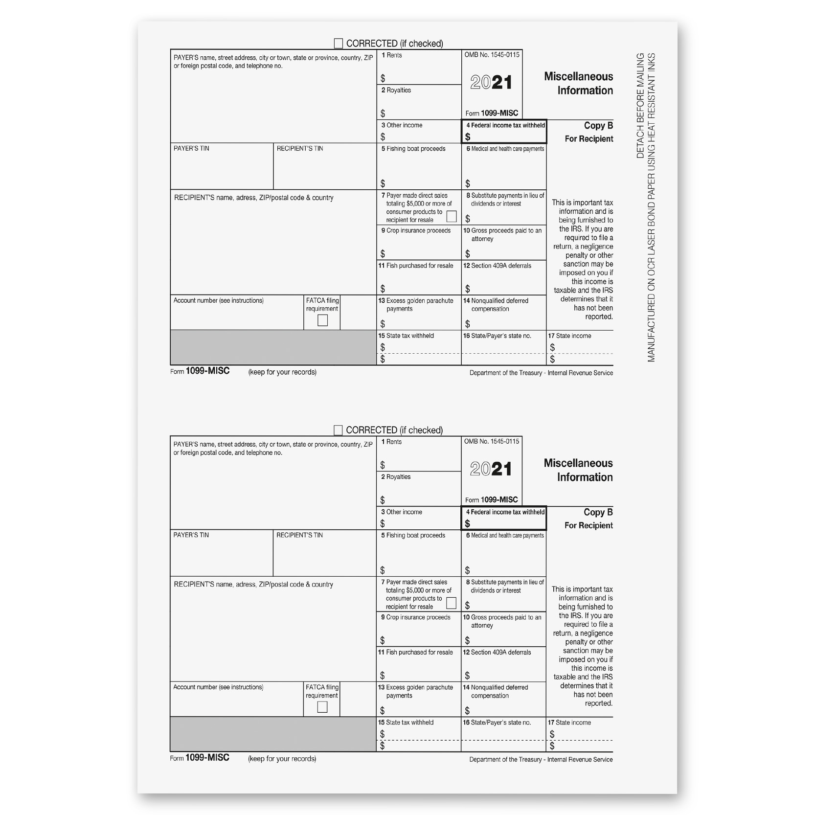 1099 MISC Forms 2021, 1099 MISC Laser Forms IRS Approved Designed for Quickbooks and Accounting Software 2021, 4 Part Tax Forms Kit, 25 Vendor Kit - Total 54 (105) Forms - Walmart.com 1099 misc forms 2021, 1099 misc laser forms irs approved designed for quickbooks and accounting software 2021, 4 part tax forms kit, 25 vendor kit - total 54 (105) forms - walmart.com
