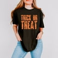 thumbnail image 4 of Trick or Treat Block Distressed - Women's Garment Dyed Graphic T-Shirt, 4 of 10