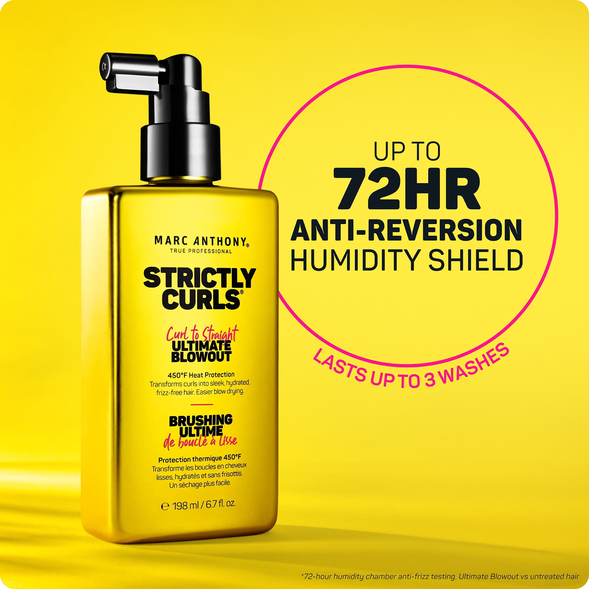 Marc Anthony STRICTLY CURLS, Curl to Straight Ultimate Blowout Heat Protective Spray, 6.7 fl oz