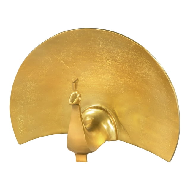 Silla Zuo Fan Table Art, aluminio dorado, moderna, 41 x 19 x 30 cm
