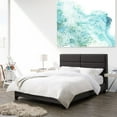 thumbnail image 4 of CorLiving Bellevue Adult Full Sized Upholstered Bedframe with Rectangle Tufted Headboard and Slats, No Box Spring Required, 4 of 9