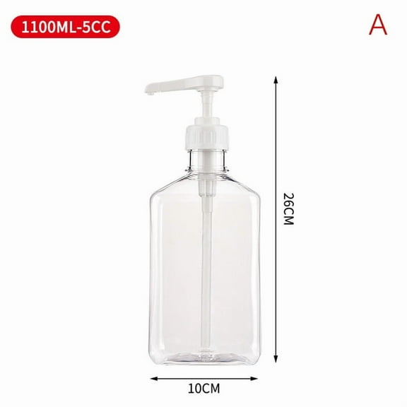 1100ml Coffee Syrup Dispenser Multi-Function Honey Sauce Ketchup Bottle with 5/8/10CC Pump Scale Syrup Drip Dispenser