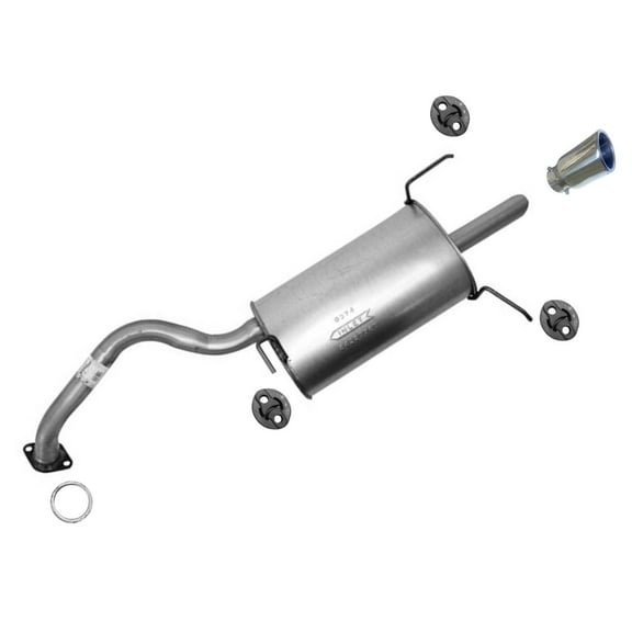 Chrome Tip Cat Back System Kit for 2007-2012 for Nissan for Sentra 2.0L - Single Exit, 100% for Fit, No Drilling Required