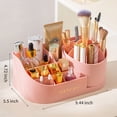 thumbnail image 2 of 360° Rotating Makeup Brushes Organizer, Cosmetics Organizer, Durable Makeup Box, Fits Cosmetics, Brushes, Perfume, Skin Care, Lipsticks (Pink), 2 of 3