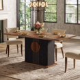 thumbnail image 1 of Mesa de comedor Tribesigns 55 rectangular para 4-6 personas de madera, 1 of 8