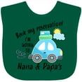 thumbnail image 3 of Inktastic Book My Reservation I'm Going to Nana and Papa's Boys or Girls Baby Bib, 3 of 4