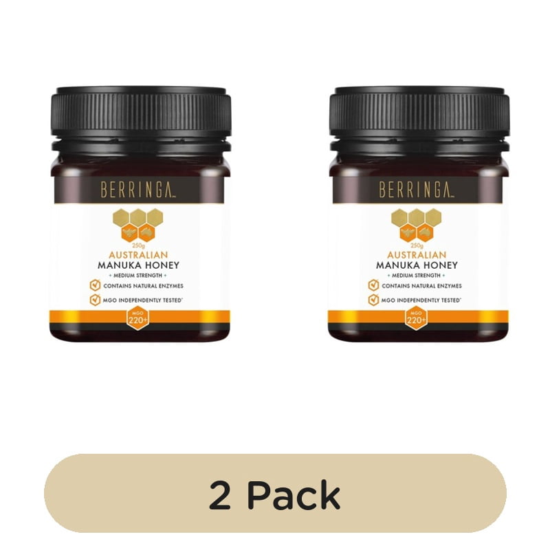 Berringa Manuka Honey MGO +220 250g, British Import (Pack of 2)