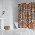 thumbnail image 2 of Artistic Daisy Pattern Curtain 72x72 Inches, Quick-Dry Polyester with Plastic Hooks, Wildflower Bloom for Boho Bathroom Style, 2 of 5