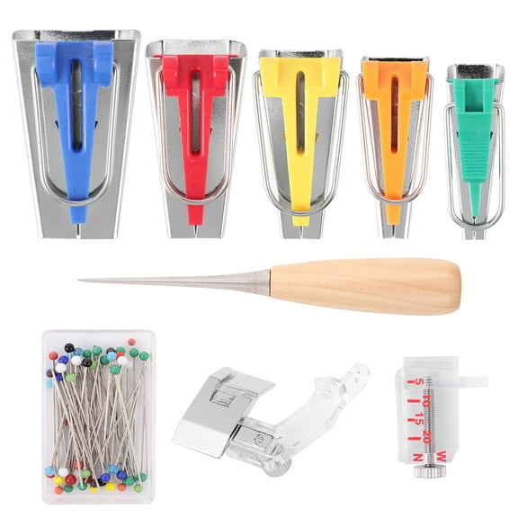 1 Set of Tape Bias Maker DIY Fabric Quilting Binding Tape Makers Sewing Tools Kit (5PCS Bias Tape Maker)