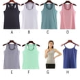 thumbnail image 2 of Qarigey Chaleco de algodón para mujer, ropa recortada de moda de punto, camiseta transpirable fresca, camisas de fondo exterior de primavera, Prendas para la parte del cuerpo Rosado XXL Qarigey AP010463-23B, 2 of 6