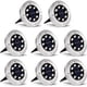 thumbnail image 1 of Laklulu - Lámpara solar para exteriores, 8 LED, paquete de 8 focos, lámpara solar para jardín, impermeable, IP65, luz decorativa para césped, para senderos, jardín, terraza, patio, césped, blanco, 1 of 6
