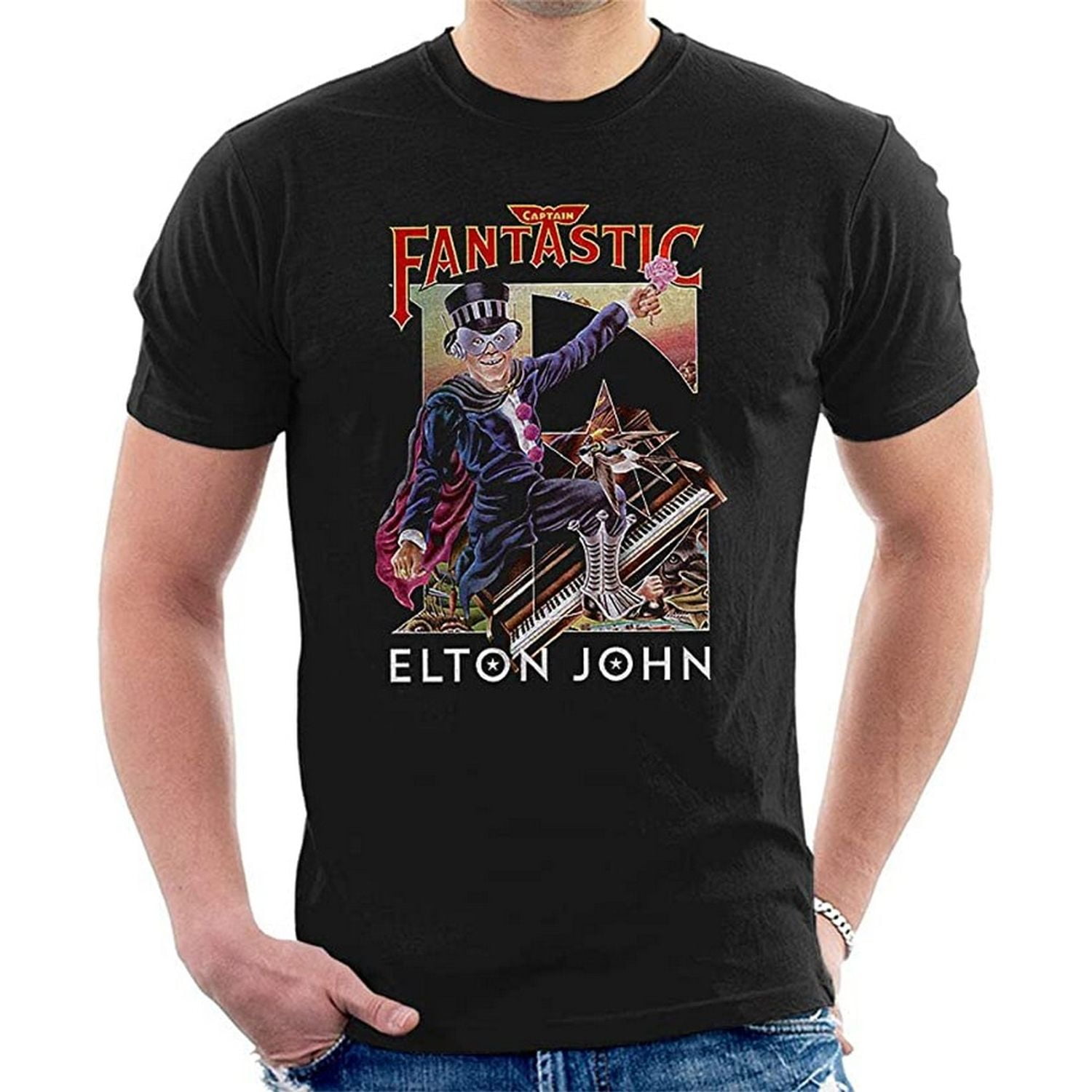 Elton John Adult Captain Fantastic T-Shirt