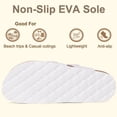 thumbnail image 5 of Litfun Suede Cork Footbed Sandals for Women Summer Arch Support Slide Sandals with Adjustable Buckles, White, 5 of 6