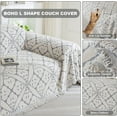 thumbnail image 5 of SHANNA Sofa Cover Boho Couch Cover for 1-2 Cushion Couch, Chenille Double Sided Slipcover for Dogs, Sofa Throw Loveseat Covers Futon Cover L Shaped Sofa Cover,180x260cm, 5 of 10