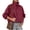 Red, variant on Windbreaker Jacket Women Trendy Funnel Neck Button Bomber Jackets Outerwear Elastic Hem Fall Coat Streetwear Red S