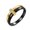 Gold + Black, variant on 6mm Women's Ceramic Ring with Cubic Zirconia Stainless Steel Ceramic 2 in 1 Ring Patchwork Polished Wedding Band Pink + Purple Size 7