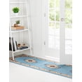 thumbnail image 3 of Rugs.com Amaya Collection Rug – 10 Ft Runner Light Blue Medium Rug Perfect For Hallways, Entryways, 3 of 7