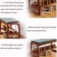 thumbnail image 5 of Solid Wood Shoe Bench, 2-Tier Wooden Entryway Bench, Modern Shoe Rack with Faux Leather Cushion for Hallway, Living Room (Green, 31.5''), 5 of 7