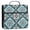 Pastel Blue Shape Pattern, variant on Water-Resistant 3-Ring Binder Organizer with Multiple Pockets Zipper Binder Bag for Office Intricate Brown Batik Pattern
