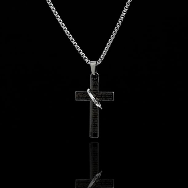 Collar de cruz de moda, diseño de nicho de lujo ligero para hombres, estilo hip hop, estudiantes, joyería de estilo europeo y americano, pareja simple