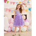 thumbnail image 6 of Arshiner Girls Toddler Dress Summer Ruffle Sleeve Mesh A Line Formal Party Tulle Dresses with Pockets, 6 of 8