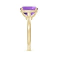 thumbnail image 6 of ANGARA Natural Cushion 3.5 ct Amethyst Solitaire Ring with Hidden Accents in 14K Yellow Gold for Women (Size-11x9mm) | February Birthstone, Anniversary, Jewelry Gift for Women | Natural Amethyst Ring, 6 of 11