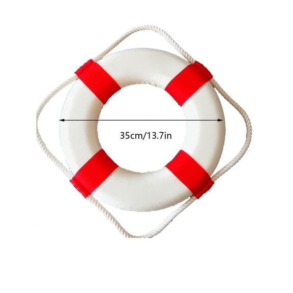13 Inch / 35cm Pool Safety Life Preserver Throw Ring Buoy- Swim Foam Rings for Swimming Pool Wall Decoration