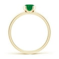 thumbnail image 2 of ANGARA Natural Semi Bezel-Set Emerald Solitaire Engagement Ring in 14K Yellow Gold for Women (Size-5mm) | May Birthstone, Birthday, Anniversary, Jewelry Gift for Women | Natural Emerald Ring, 2 of 8