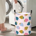 thumbnail image 4 of Large Laundry Basket with Handles - cartoon strawberries Kids Baby Dirty Clothes Laundry Hamper for Bedroom Aesthetic, 4 of 5