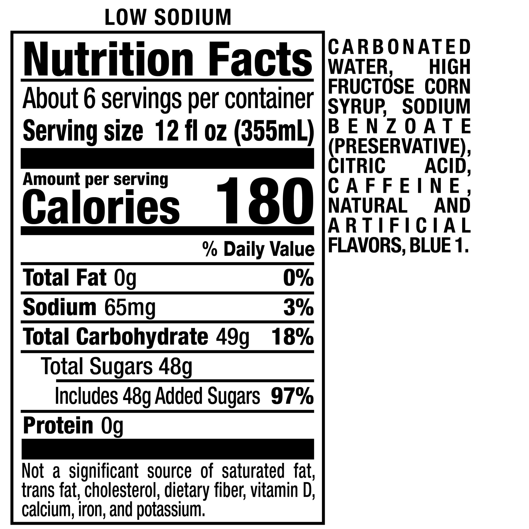 Big Blue Soda Pop, 2 L, Bottle