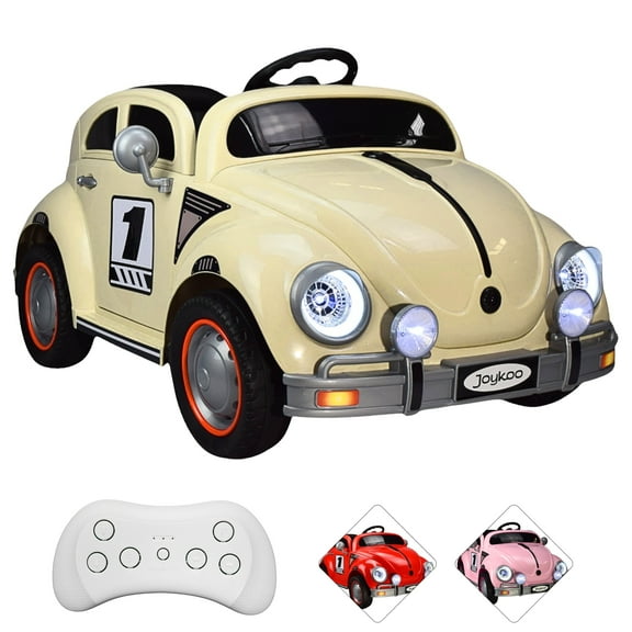 Montable para Niños Vocho Eléctrico Control Remoto JOYKOO luz 12V - Beige