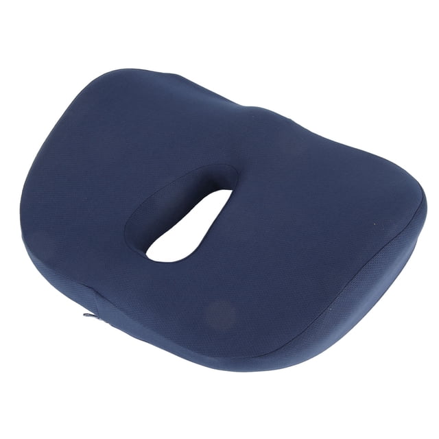 DEWIN Cojín De Espuma Viscoelástica para Asiento, Transpirable, con Núcleo Hueco, Ortopédico para Hemorroides, Cojín para Sentarse, Cojín De Apoyo para La Espalda, Ideal para of(Azul Marino)