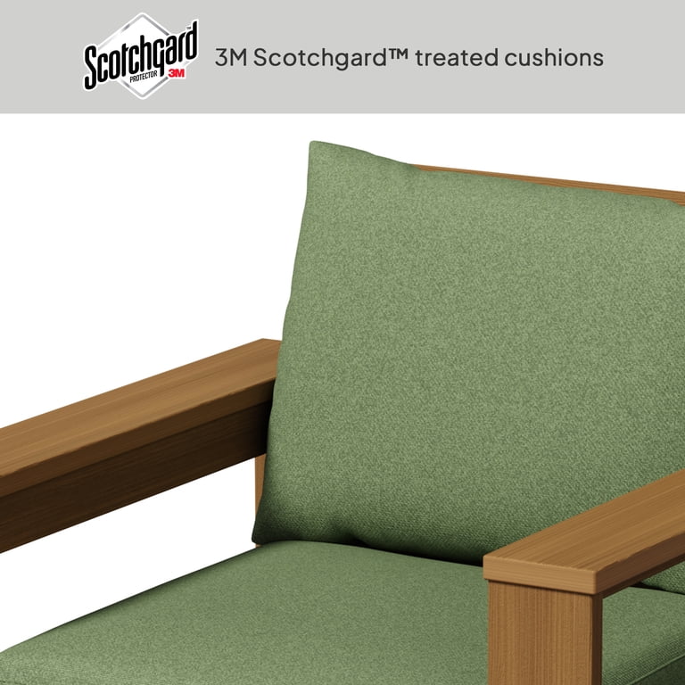 Better Homes & Gardens Ezra Outdoor Club Chair, Teak Finish photo 3