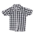 thumbnail image 3 of Ropa en miniatura hecha a mano figura de acción ropa de muñeca 1/12 ropa de figura masculina En blanco y negro perfke figura camisa, 3 of 9