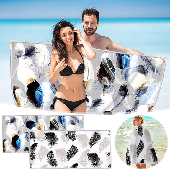 XGFHYJEH Beach Towel, Oversized Beach Towel, Beach Towel Clearance, Towel Beach, Lightweight Beach Towel, Portable Foldable Hypoallergenic Cooling Technology Breathable Towel for Beach