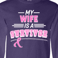 thumbnail image 4 of Inktastic My Wife is a Survivor Breast Cancer Awareness Long Sleeve T-Shirt, 4 of 5